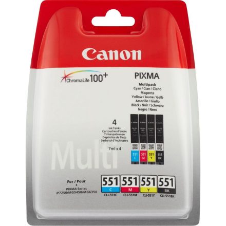 Canon CLI-551 Multipack C,M,Y,BK (6509B009) eredeti tintapatron (1 év garancia)
