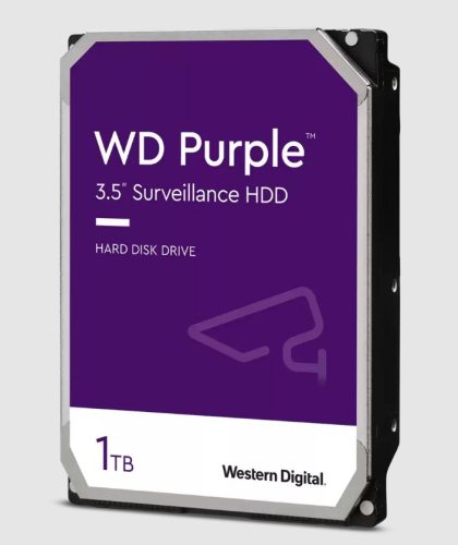 Merevlemez HDD 1TB 5400rpm SATA3 64MB Western Digital Purple (WD11PURZ)