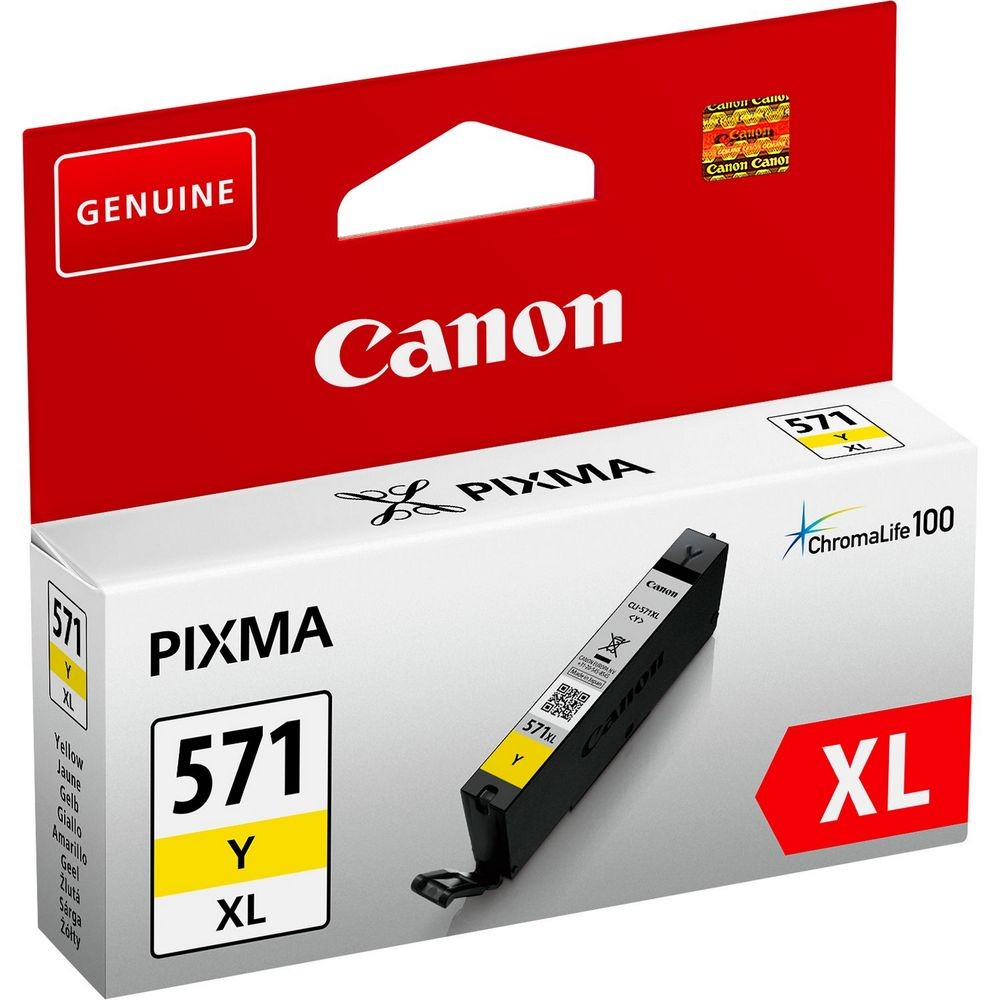 Image of Canon CLI-571XL sárga (0334C001) eredeti tintapatron (1 év garancia)