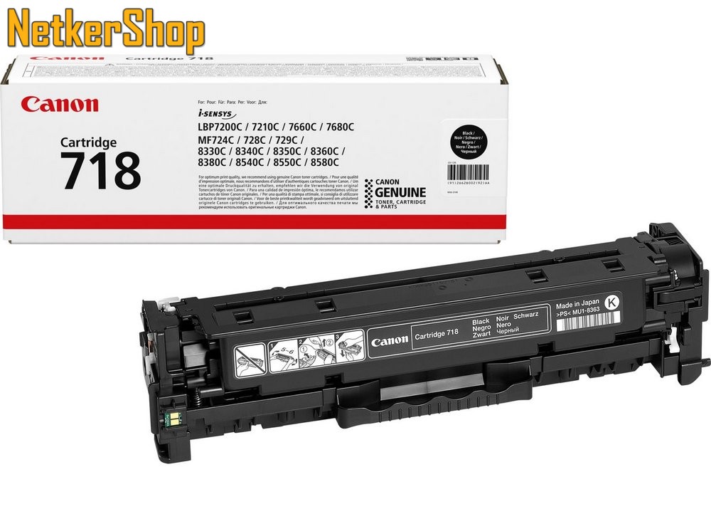 Image of Canon CRG-718 (2662B002) fekete eredeti toner (1 év garancia)