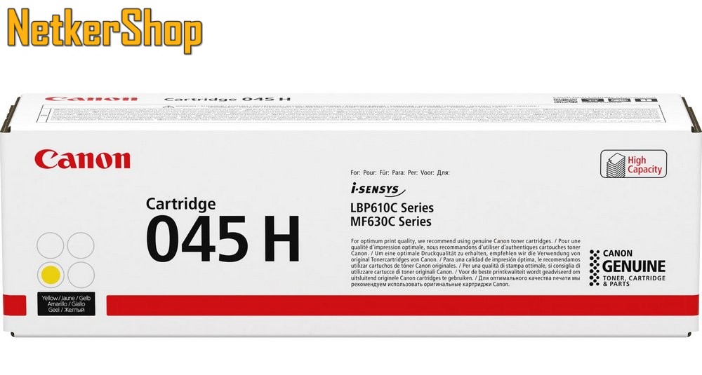 Image of Canon CRG-045H (1243C002) nagy kapacitású sárga eredeti toner (1 év garancia)