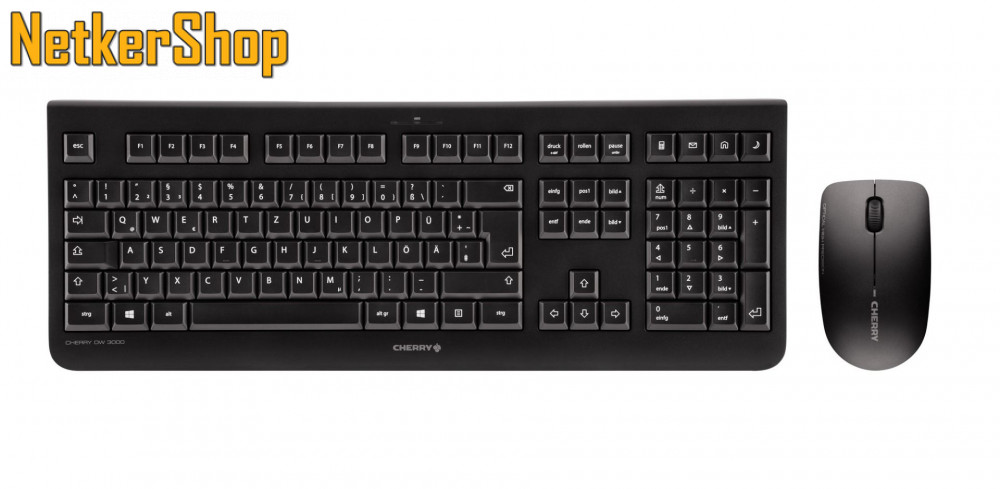 Image of Cherry DW 3000 wireless USB HUN fekete billentyűzet + egér (1 év garancia)