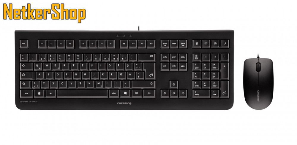 Image of Cherry DC 2000 USB HUN fekete billentyűzet + egér (1 év garancia)