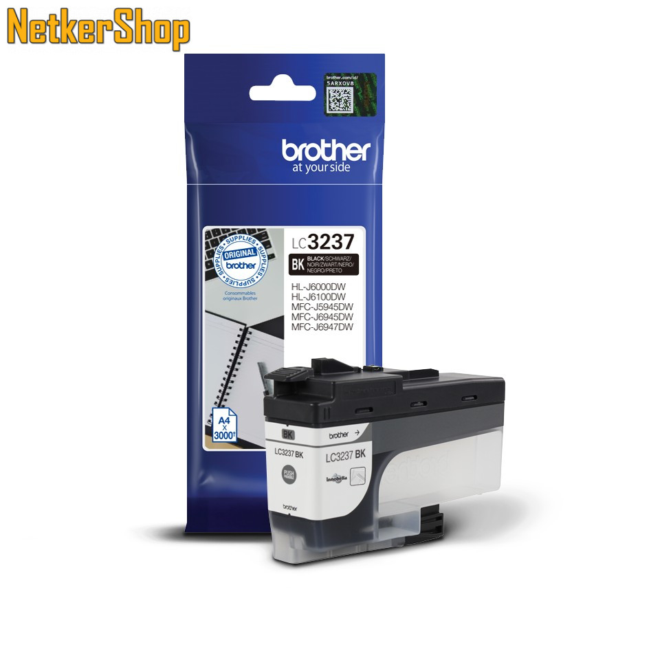 Image of Brother LC-3237BK fekete eredeti tintapatron (1 év garancia)