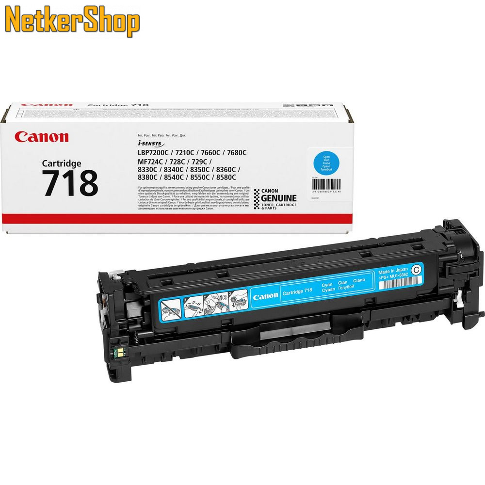 Image of Canon CRG-718 (2661B002) cyan eredeti toner (1 év garancia)