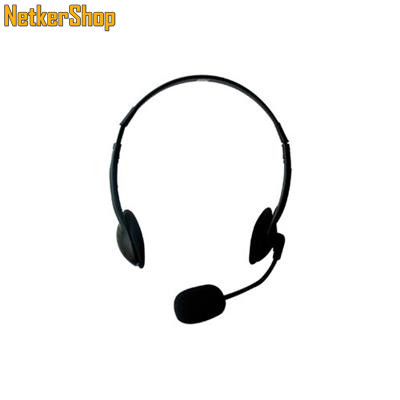 Image of Ewent EW3563 fekete mikrofonos fejhallgató headset (2 év garancia)