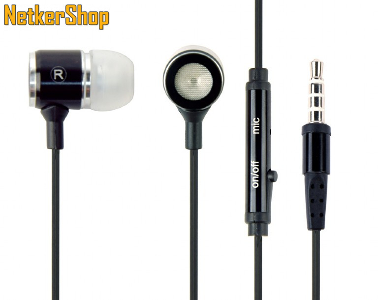 Image of Gembird MHS-EP-001 Black/White mikrofonos fülhallgató headset (1 év garancia)