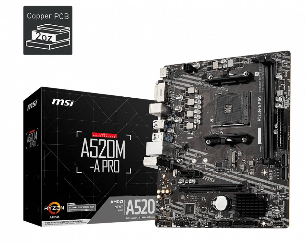 Image of Msi A520M-A PRO AM4 DDR4 alaplap