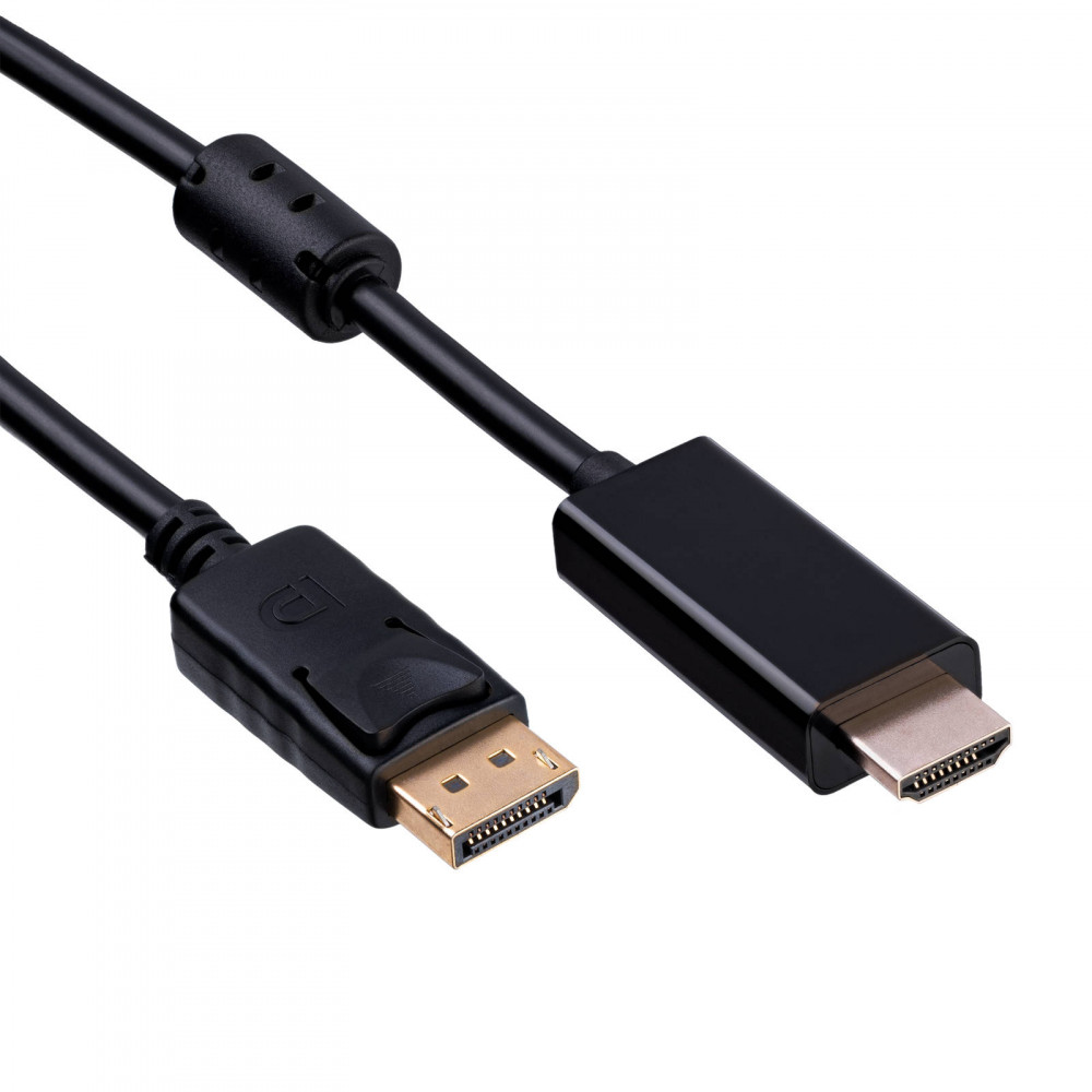 Image of Akyga (AK-AV-05) 1.8m fekete HDMI / DisplayPort kábel