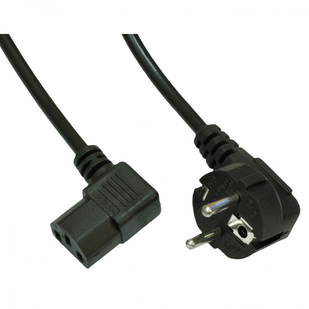 Image of Akyga (AK-PC-02A) 1.5m fekete angle tápkábel