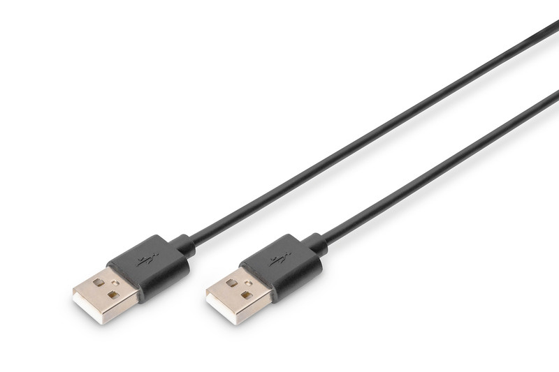 Image of Assmann (AK-300100-010-S) 1m fekete USB-A kábel