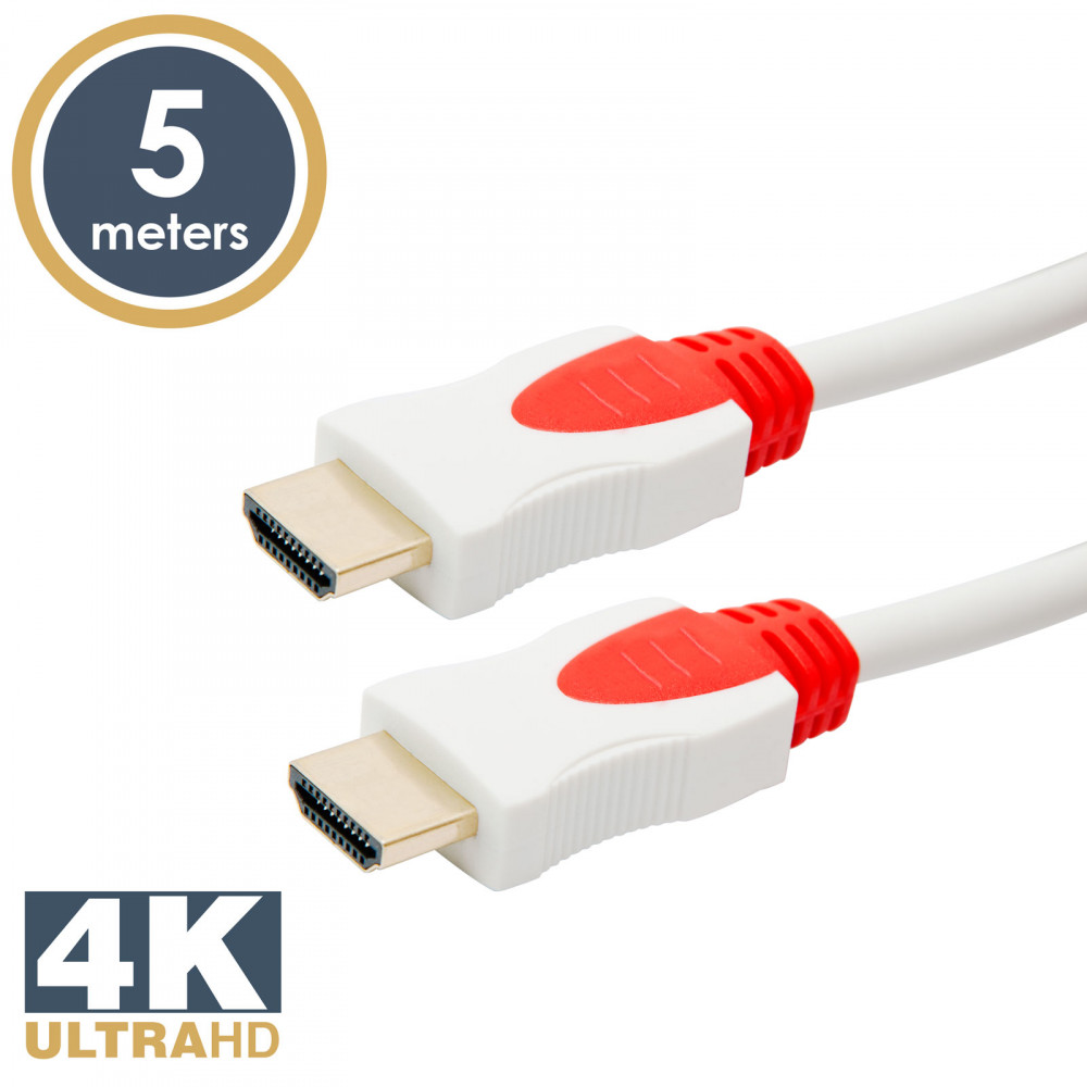 Image of Delight (20424) 5m fehér aranyozott HDMI / HDMI 1.4 3D kábel