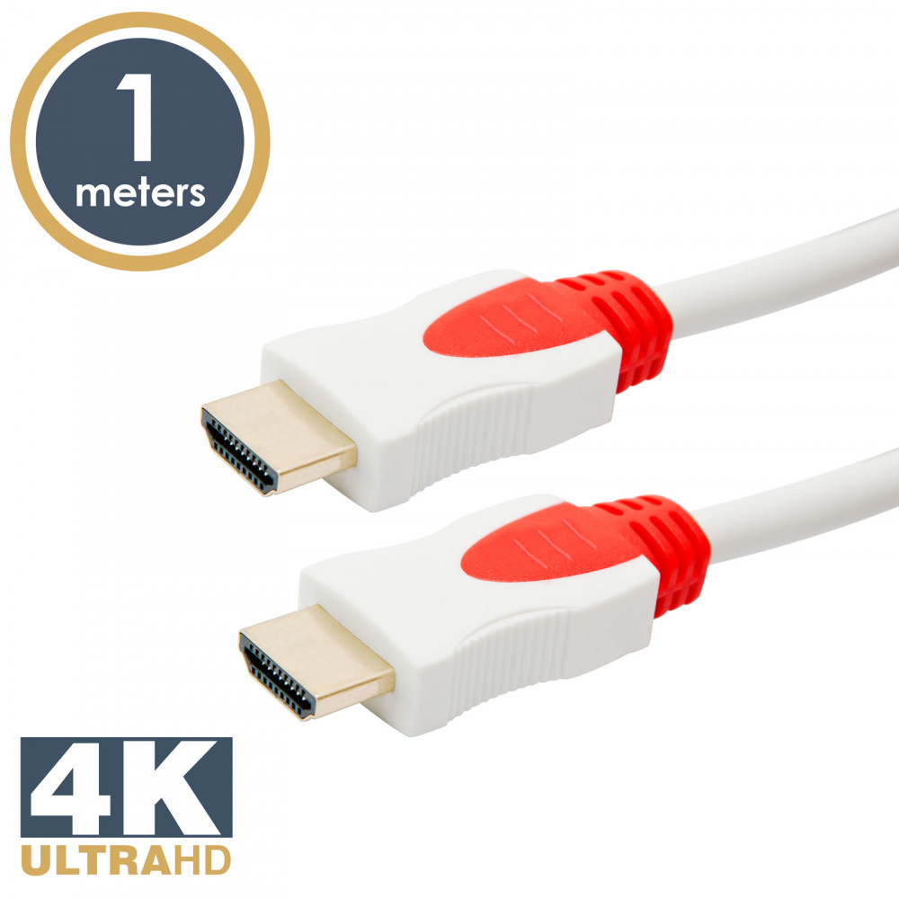 Image of Delight (20421) 1m fehér aranyozott HDMI / HDMI 1.4 3D kábel
