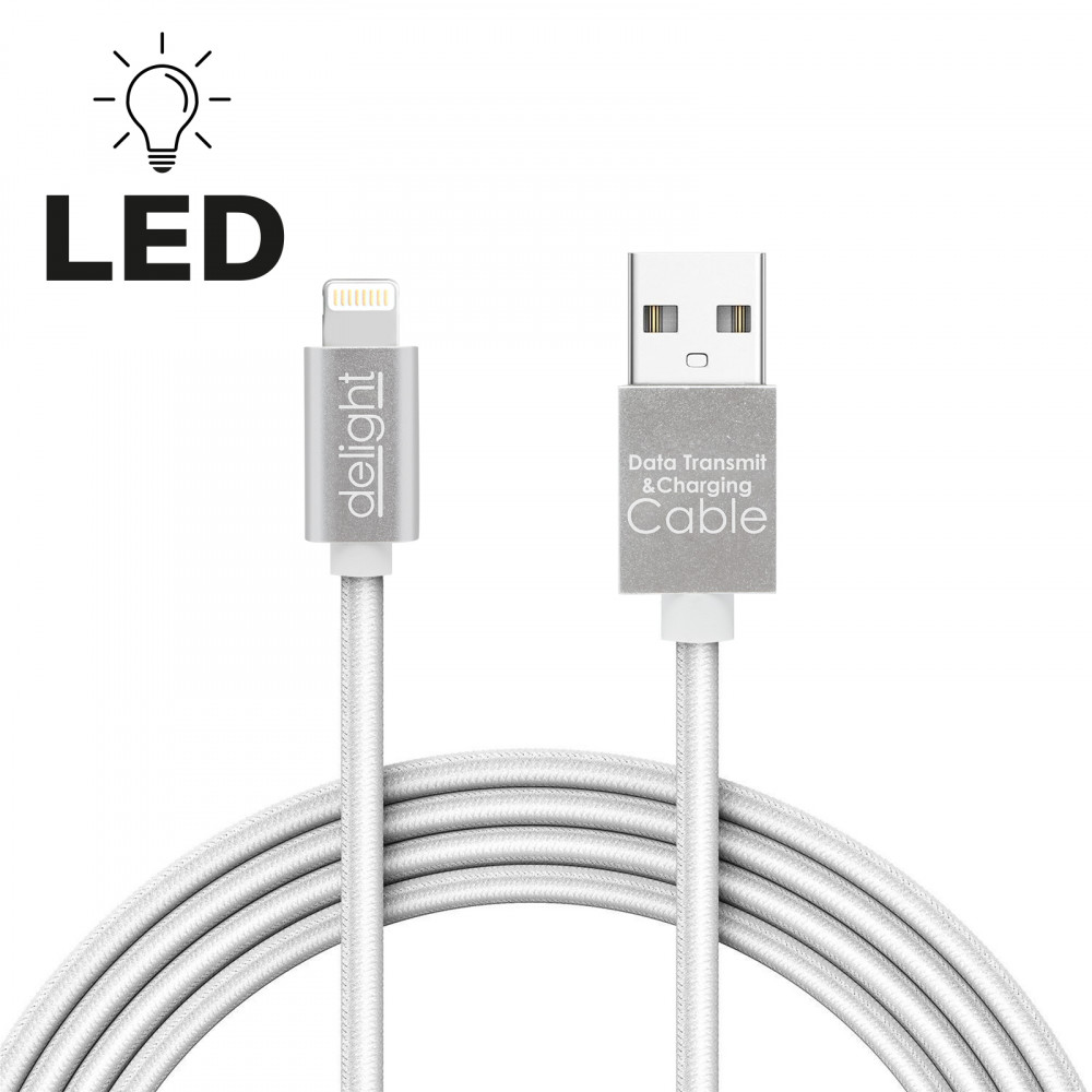 Image of Delight (55442I-WH) 1m LED fehér USB-A / Lightning kábel