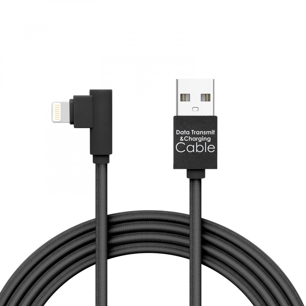 Image of Delight (55444I-BK) 2m fekete 90° USB-A / Lightning kábel