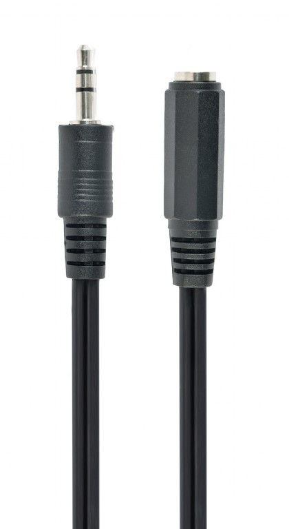 Image of Gembird (CCA-423-2M) 2m fekete 3.5 jack audio hosszabbító kábel