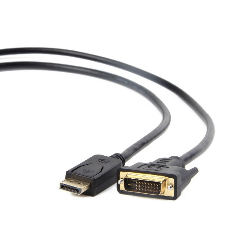 Image of Gembird (CC-DPM-DVIM-1M) 1m fekete DisplayPort / DVI-D (24+1) Dual Link kábel