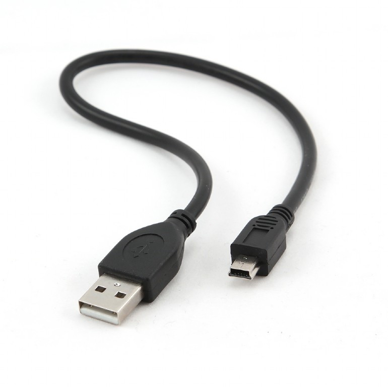 Image of Gembird (CCP-USB2-AM5P-1) 0.3m fekete USB2.0 / miniUSB kábel
