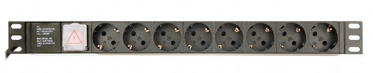 Image of Hosszabbítós elosztó PDU C14 3m 8 aljzat kapcsolós fekete Gembird (EG-PDU-014-C14)