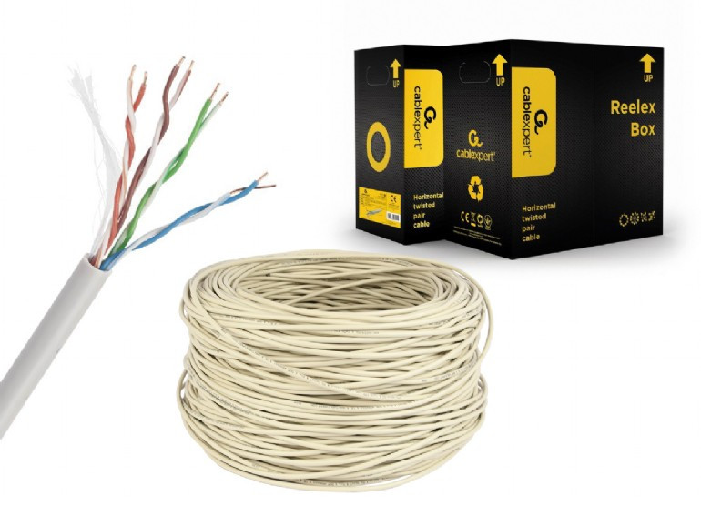 Image of CAT5e UTP LAN kábel 305m szürke solid Gembird (UPC-5004E-SOL)