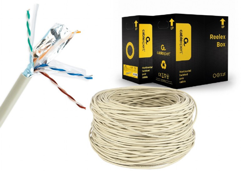 Image of CAT6 FTP LAN kábel 305m szürke solid Gembird (FPC-6004-SO)