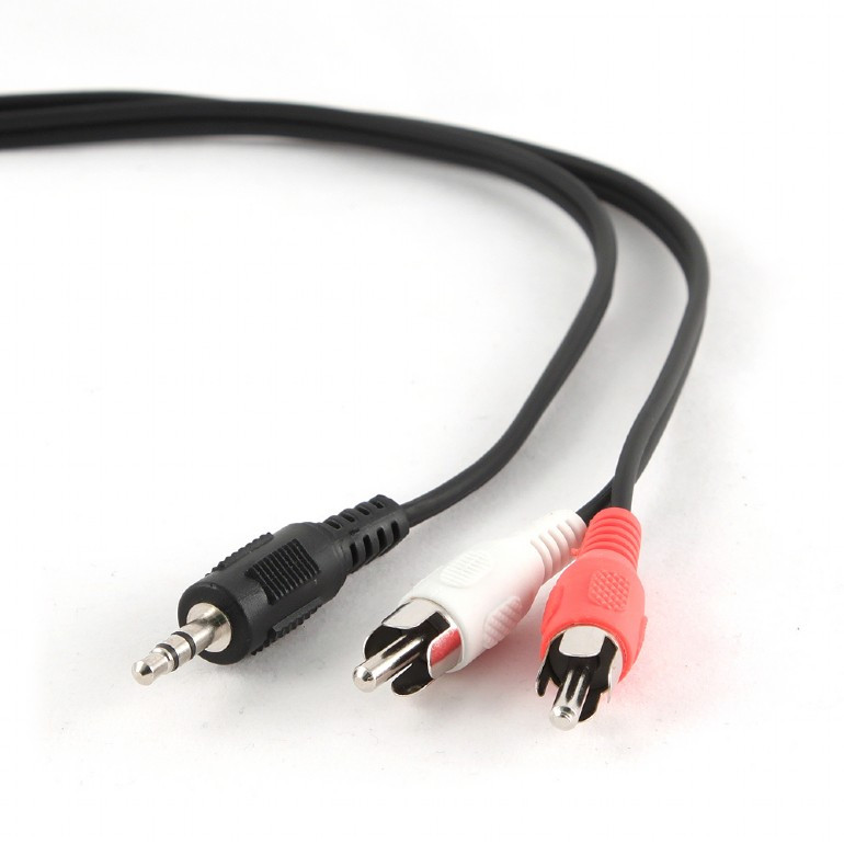 Image of 3.5mm jack / 2RCA audio kábel 5m fekete Gembird (CCA-458-5M)