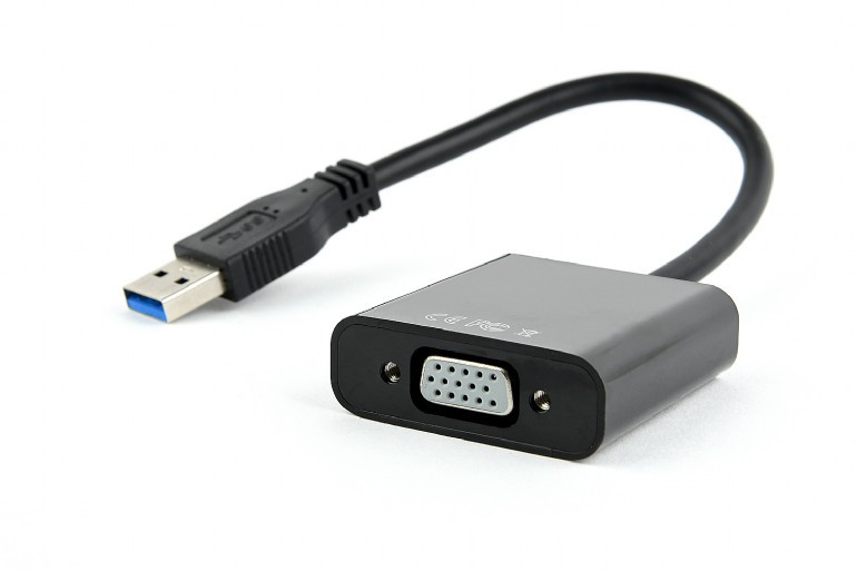 Image of USB3 / VGA adapter kábel 0.15m fekete Gembird (AB-U3M-VGAF-01)