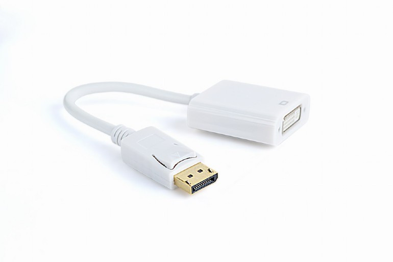 Image of DisplayPort / DVI adapter kábel 0.1m fehér Gembird (A-DPM-DVIF-002-W)