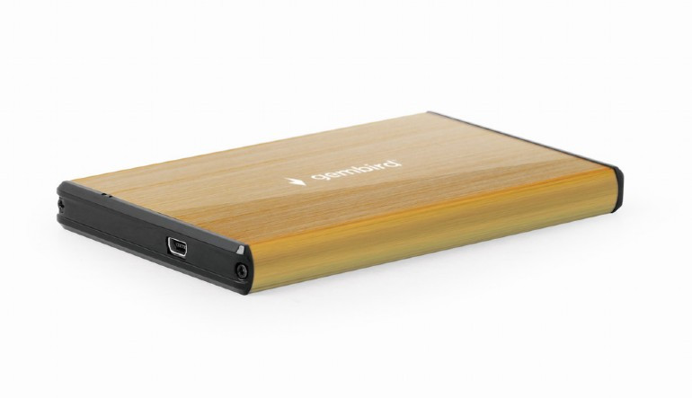 Image of 2.5" HDD SSD külső ház mobilrack USB3 arany Gembird (EE2-U3S-3-GL)