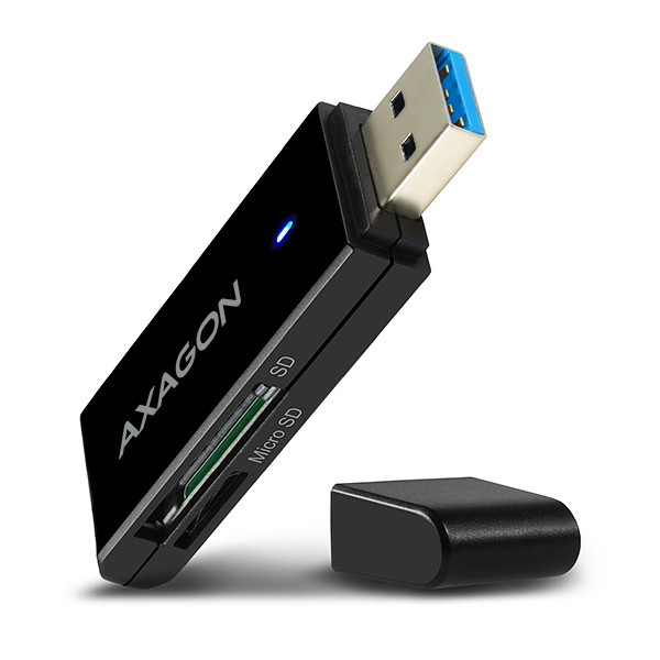 Image of Külső kártyaolvasó USB3.0 fekete AXAGON (CRE-S2N)