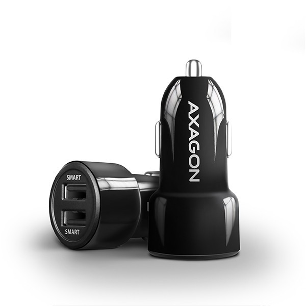 Image of Okostelefon autós töltő 2xUSB 2.4A fekete AXAGON (PWC-5V5)