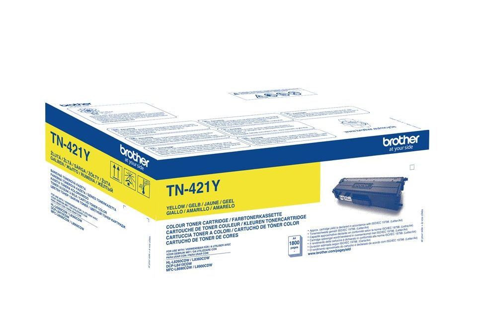 Image of Brother TN-421Y (TN421Y) sárga eredeti toner