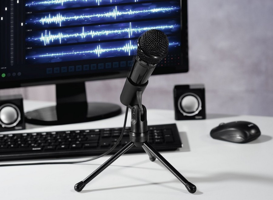 Image of Asztali mikrofon állvánnyal fekete Hama MIC-P35 Allround (139905)