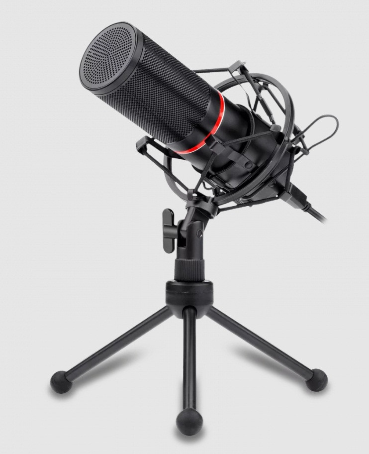 Image of Gaming streaming mikrofon állvánnyal fekete Redragon Blazar (GM300)