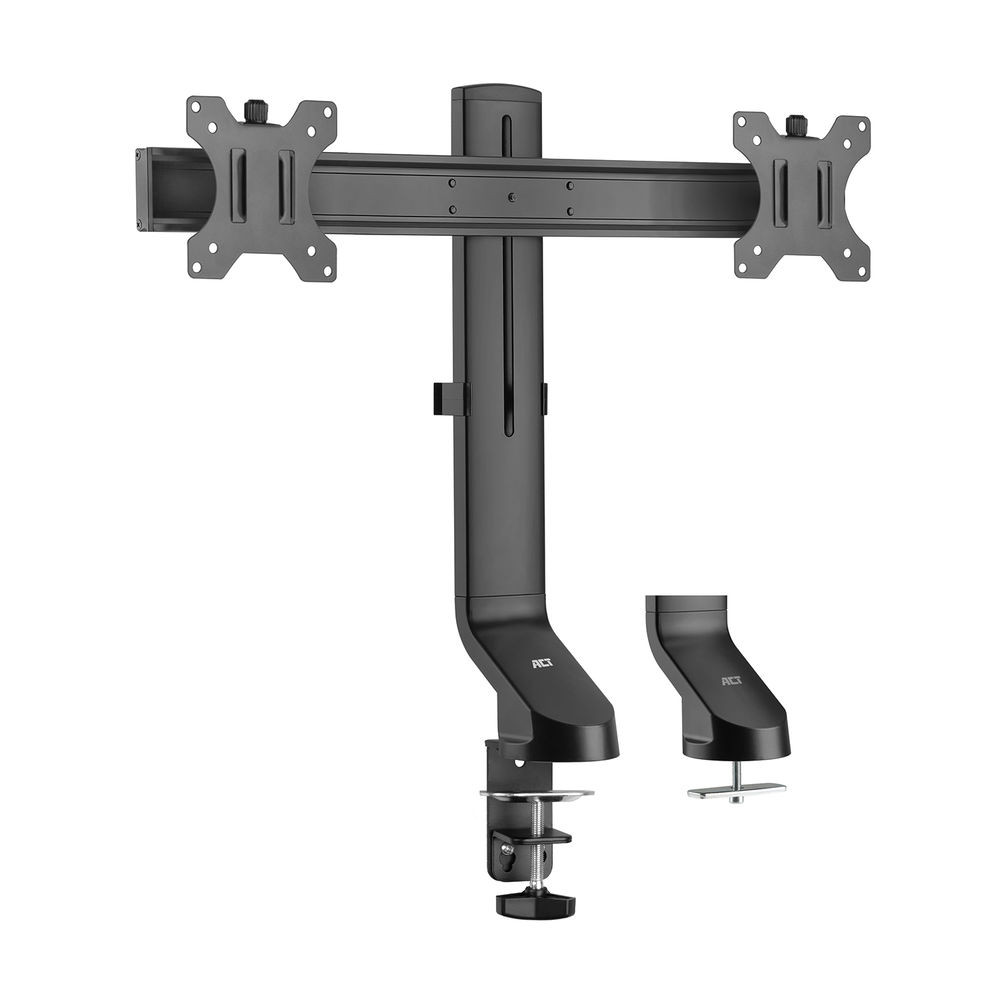 Image of Asztali monitor tartó 2 karos 27" ergonómikus fekete ACT (AC8322)