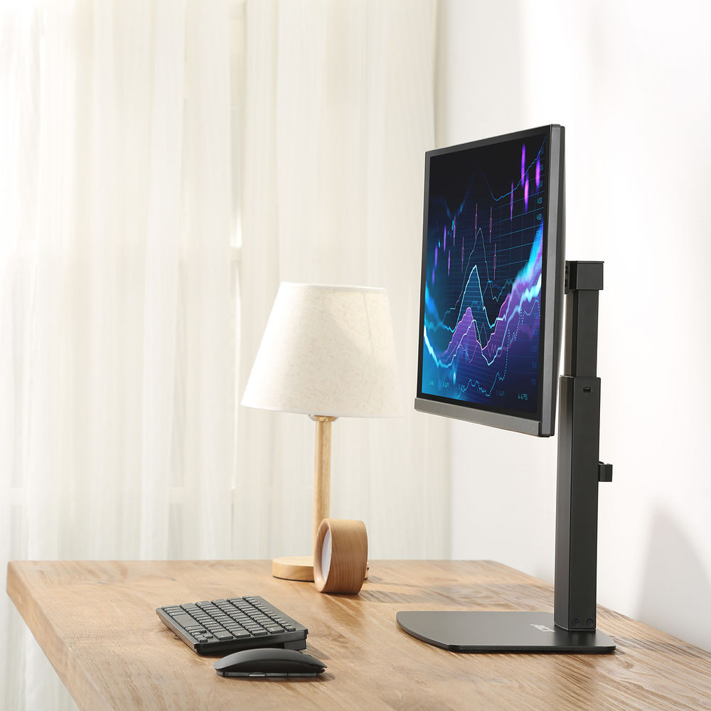Image of Asztali monitor tartó 32" gázrugós ergonómikus fekete ACT (AC8331)