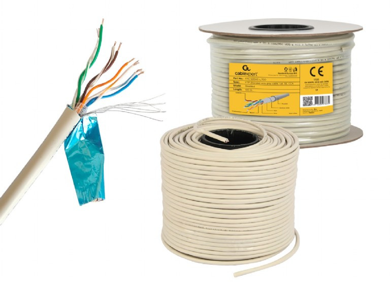 Image of CAT5e FTP LAN kábel 100m szürke Gembird (FPC-5004E-L/100)