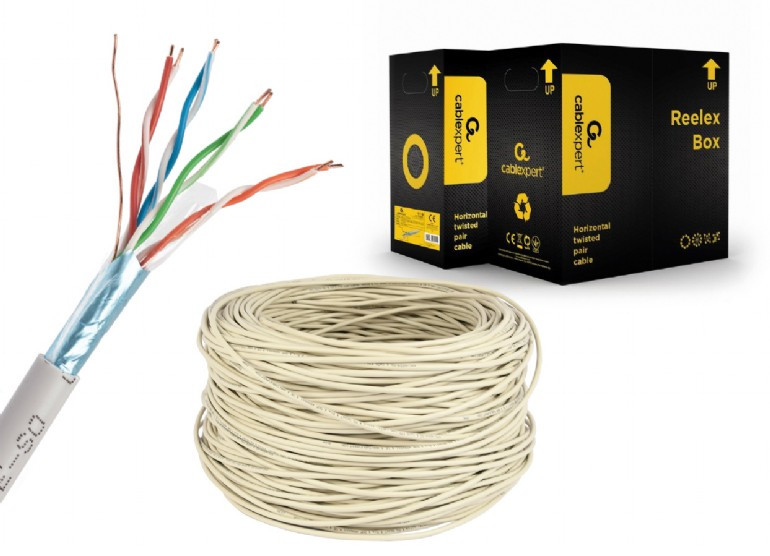 Image of CAT5e FTP LAN kábel 305m szürke solid Gembird (FPC-5004E-SO)