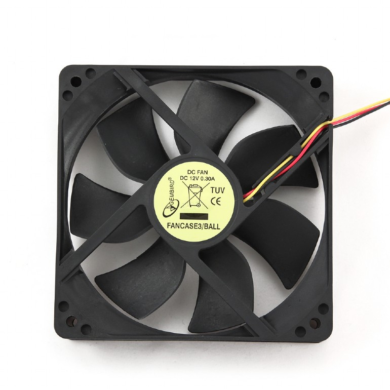 Image of Rendszerhűtő ventilátor 12cm 2000rpm fekete Gembird (FANCASE3/BALL)