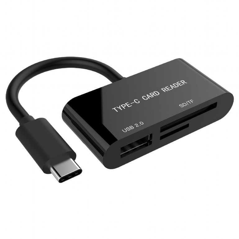 Image of Külső kártyaolvasó USB-C fekete Gembird (UHB-CR3-02)