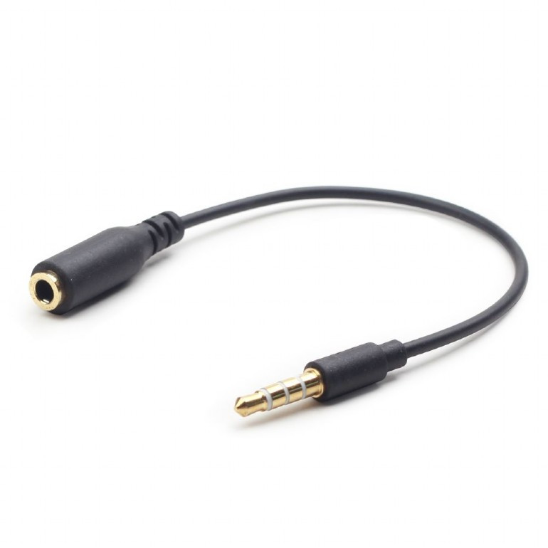 Image of 3.5mm jack anya / apa audio adapter kábel 0.18m fekete Gembird (CCA-419)