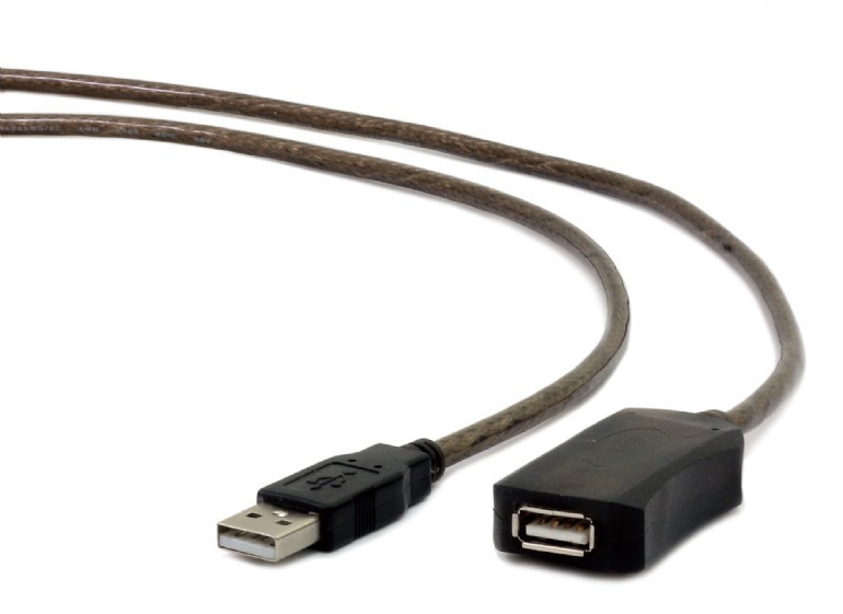 Image of USB hosszabbító kábel 10m fekete aktiv Gembird (UAE-01-10M)