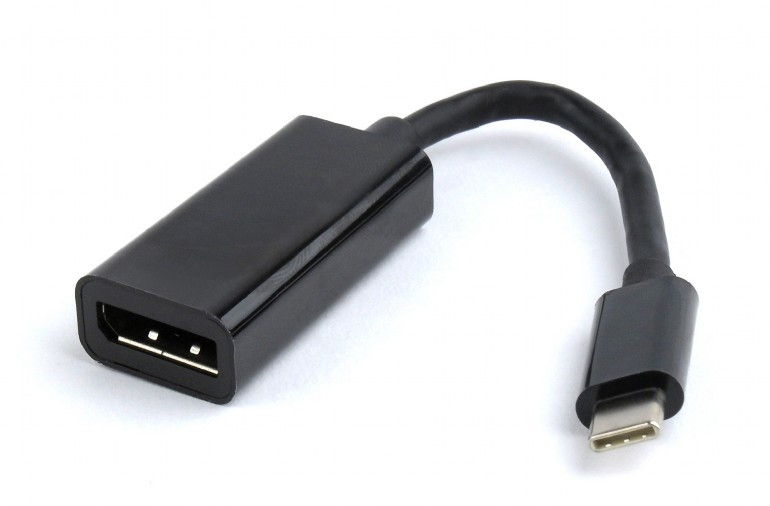 Image of USB-C / DisplayPort adapter kábel 0.15m fekete Gembird (A-CM-DPF-01)