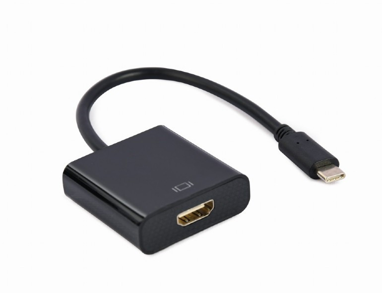 Image of USB-C / HDMI adapter kábel 0.15m fekete 4K UHD 60Hz Gembird (A-CM-HDMIF-04)