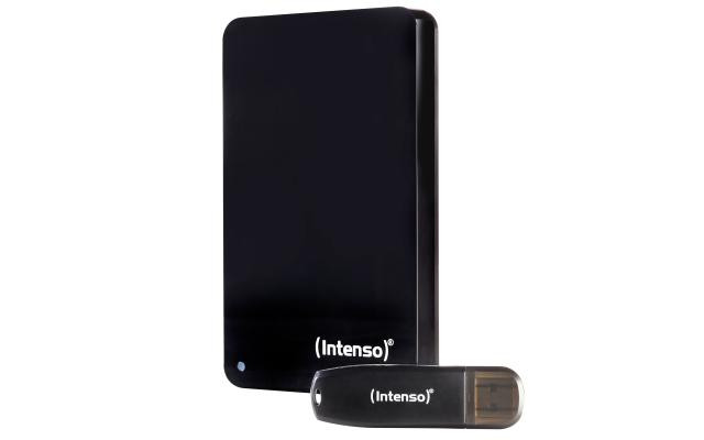 Image of Külső merevlemez hdd 2TB 2.5" USB3 Memory Drive + 32GB USB2 Pendrive fekete Intenso (6023880)