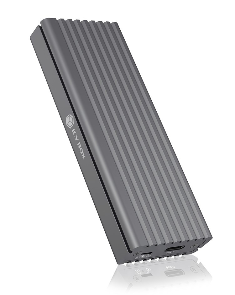 Image of NVMe M.2 SSD külső ház mobilrack USB/USB-C szürke Raidsonic IcyBox (IB-1817M-C31)
