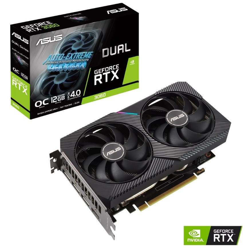 Image of Videokártya Asus Dual GeForce RTX 3060 12GB OC LHR (DUAL-RTX3060-O12G-V2)