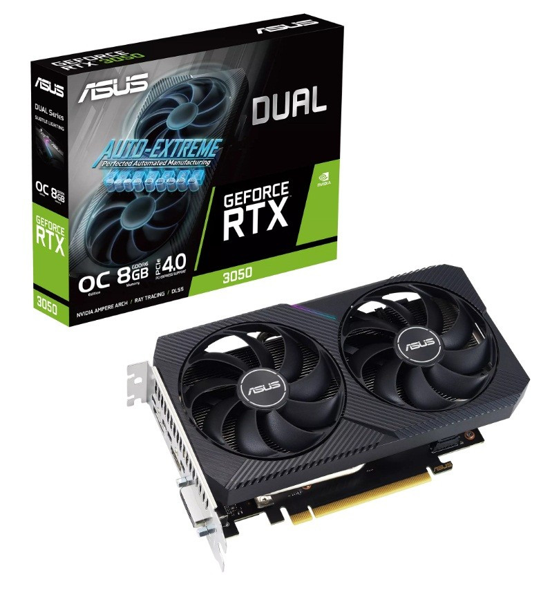 Image of Videokártya Asus Dual GeForce RTX 3050 V2 8GB OC (DUAL-RTX3050-O8G-V2)