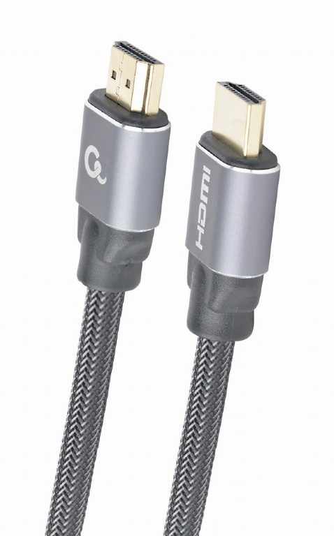 Image of HDMI kábel 1m 4K UHD 3D fonott fekete-szürke Gembird (CCBP-HDMI-1M)