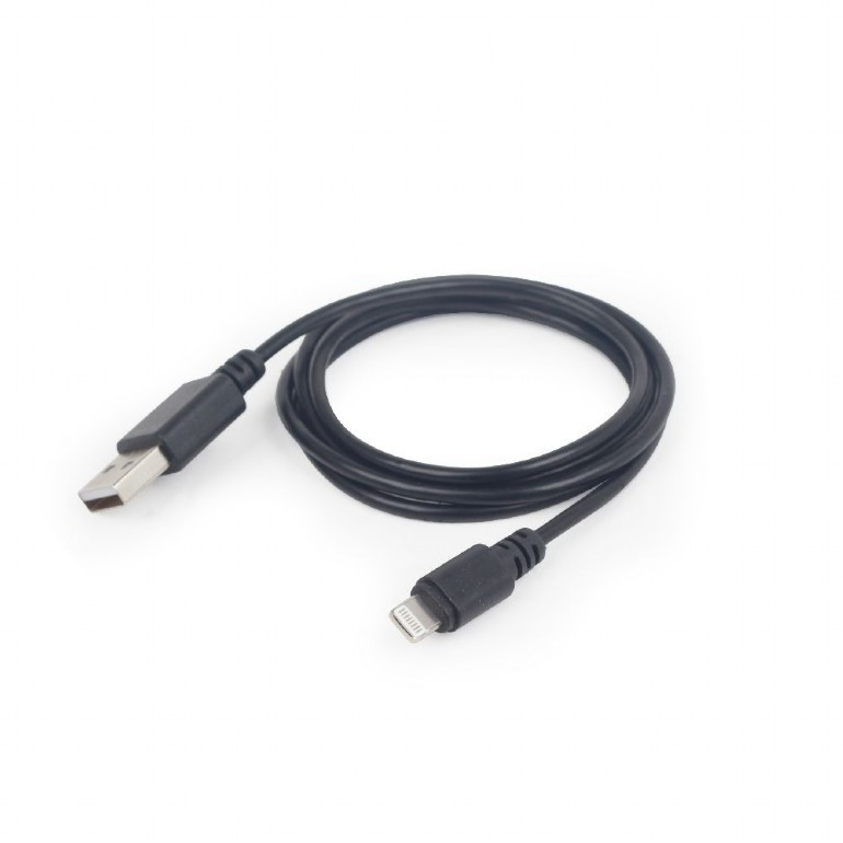 Image of USB / Lightning 2m adat és töltőkábel fekete Gembird (CC-USB2-AMLM-2M)
